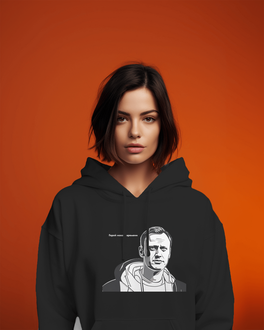 Mikina s kapucí Alexej Navalnyj - Hrdina nové doby