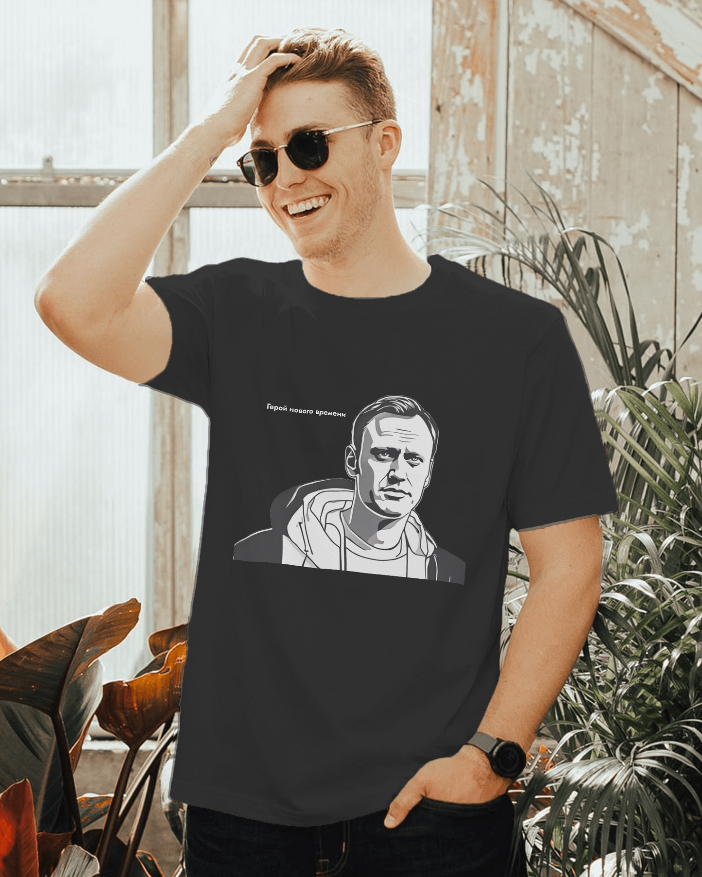 Tričko s krátkým rukávem Alexej Navalnyj - Hrdina nové doby