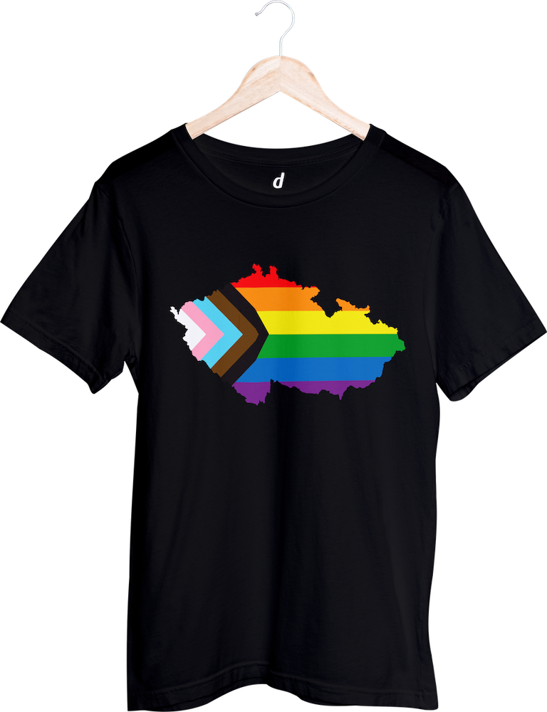 Tričko s krátkým rukávem Progress Pride CZ