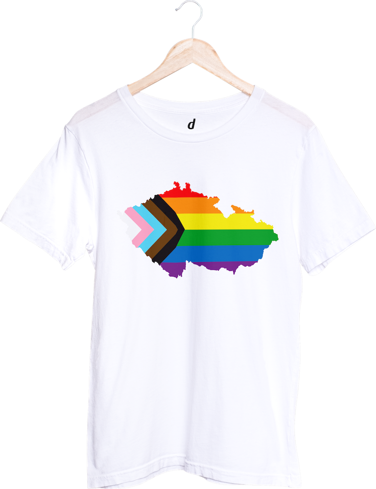 Tričko s krátkým rukávem Progress Pride CZ