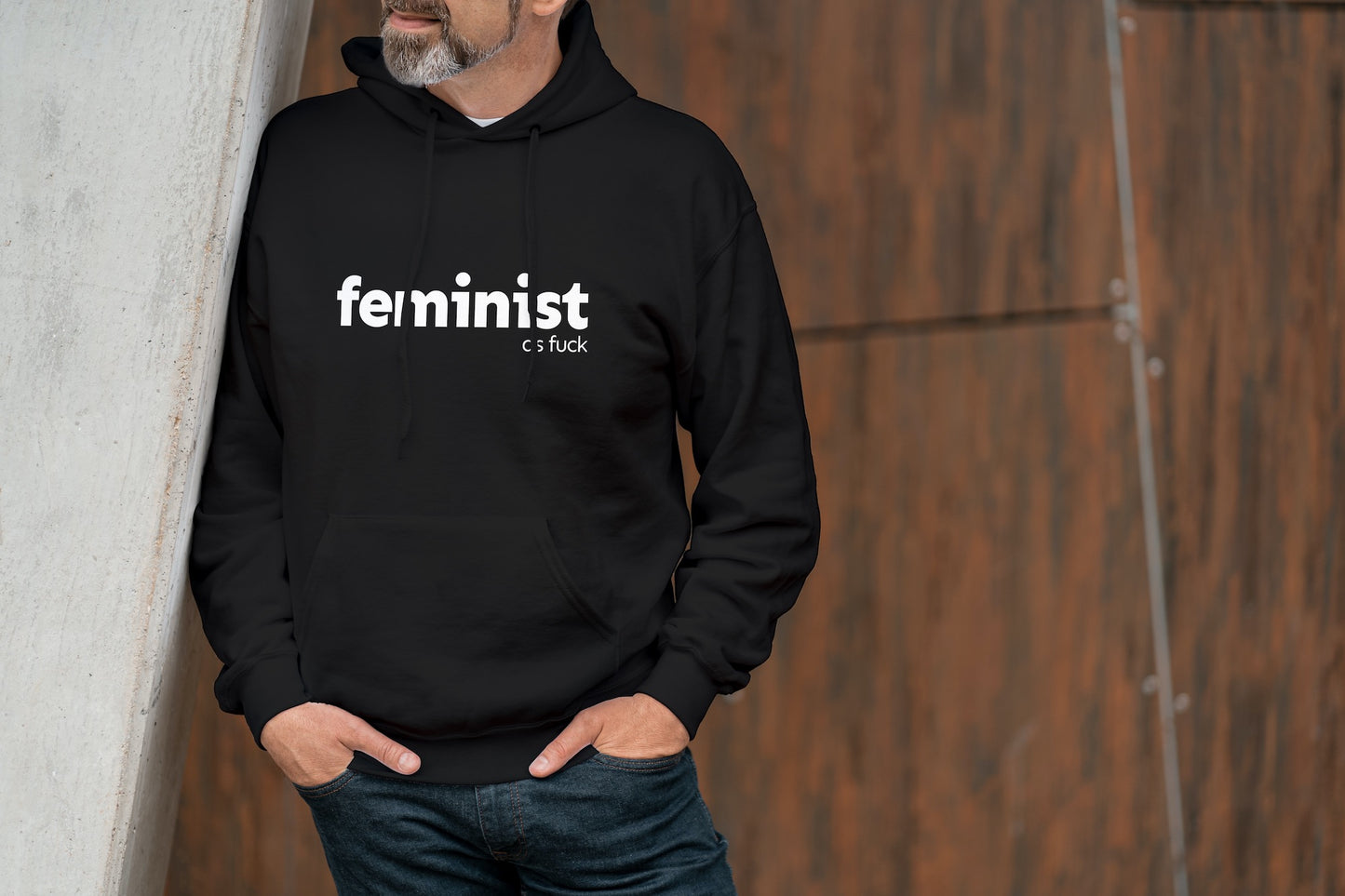 Mikina s kapucí Feminist as fuck
