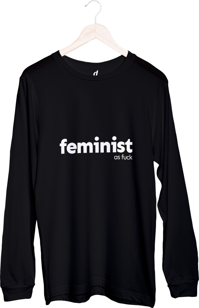 Tričko s dlouhým rukávem Feminist as fuck