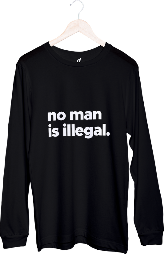 Tričko s dlouhým rukávem No man is illegal